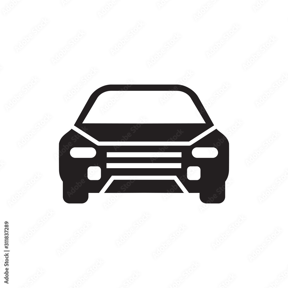 Car automotive logo design with front view illustration template