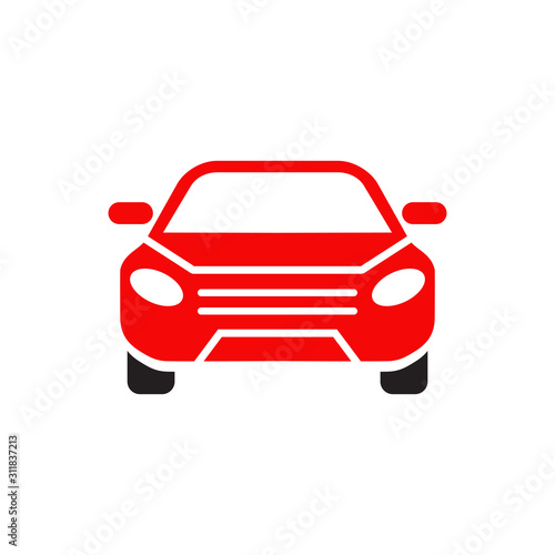 Car automotive logo design with front view illustration template © dimensi design