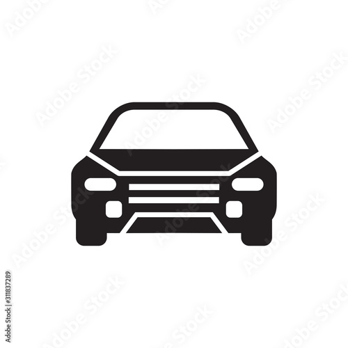 Car automotive logo design with front view illustration template