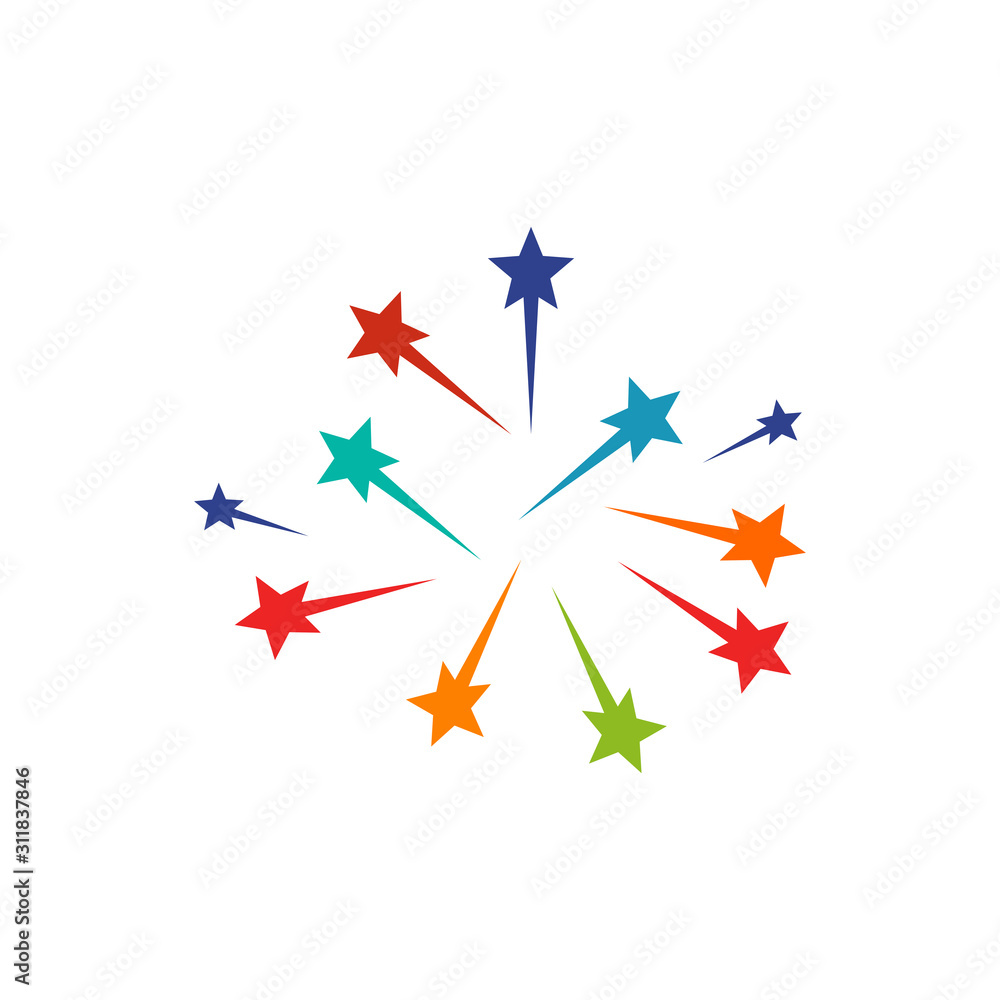 Firework light vector illustration template Firework light vector illustration template
