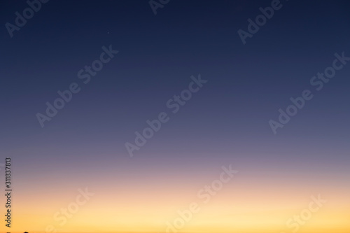 Natural colors. Sunset in the sky with blue, Orange and red dramatic colors © AungMyo