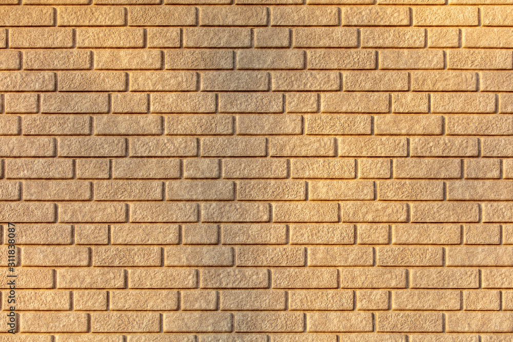Wall of yellow bricks as an abstract background Wall of yellow bricks as an abstract background