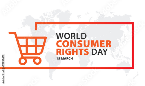 World consumer rights day 15 march. logo design. 