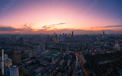 Skyline of Nanjing City at Sunset © SN
