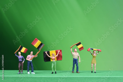 Belgique pays belge drapeau patriote vert supporters