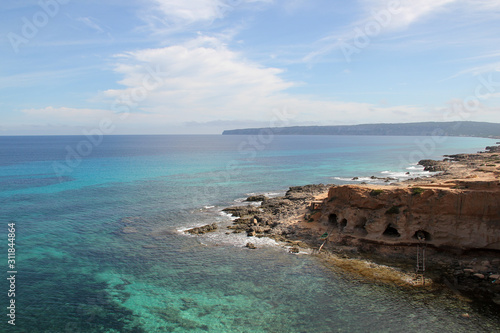 coastline view on formentera