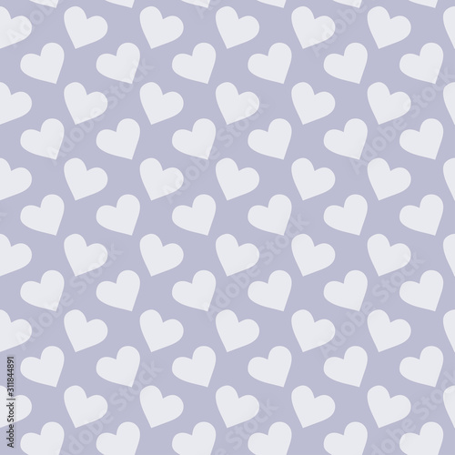 Cute hearts seamless vector pattern. Valentine's Day
