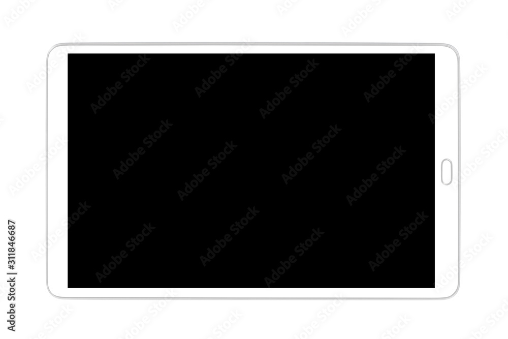 White tablet, isolated on white background White tablet, isolated on white background