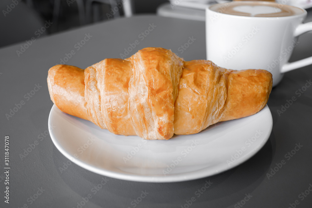 Fresh baked homemade butter croissant Fresh baked homemade butter croissant