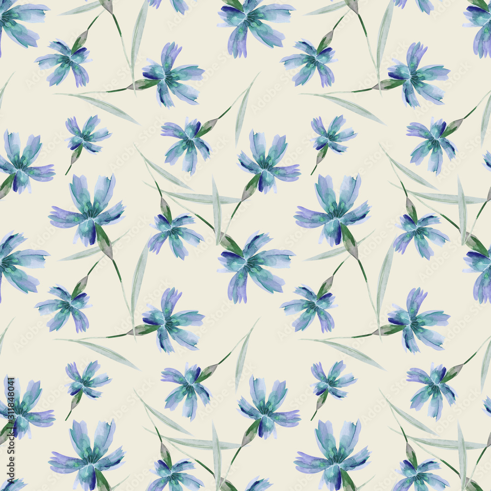 Carnation FLowers Seamless Pattern. Watercolor Background. Carnation FLowers Seamless Pattern. Watercolor Background.