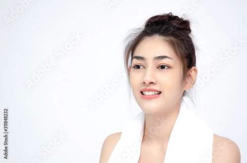 People concept with white background.