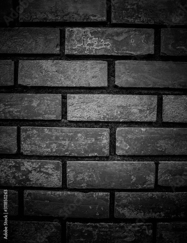 black stone blocks background. Stones texture. The wall of stones.black block and grungy. black abstract background.