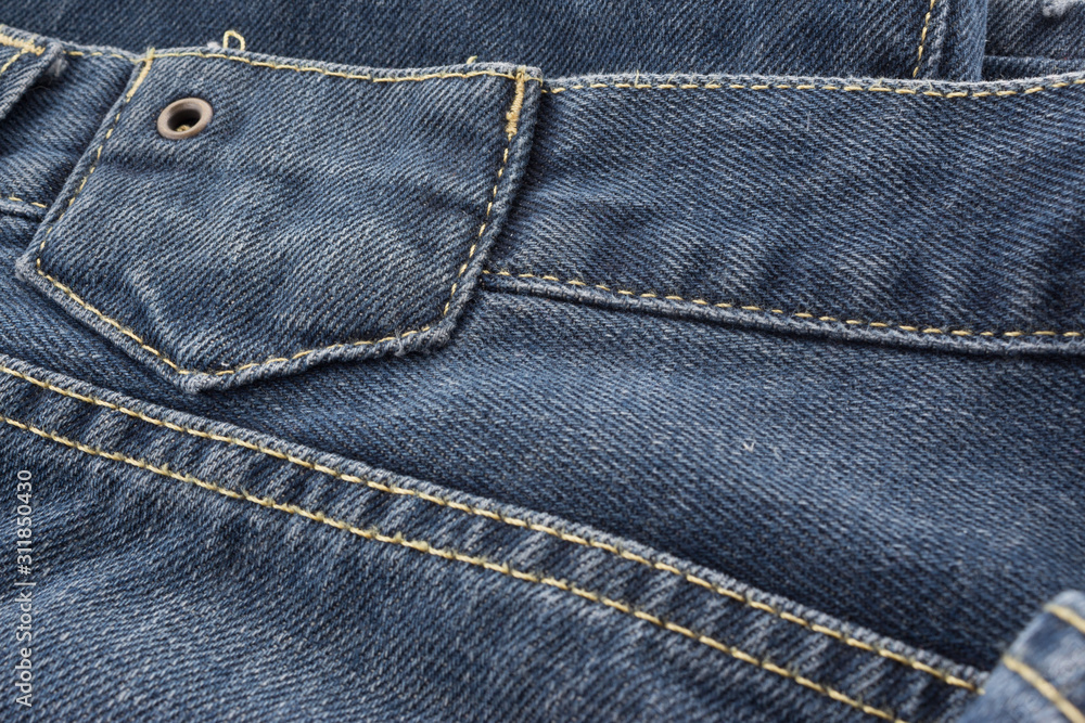 jeans with seam, denim fabric detail. jeans with seam, denim fabric detail.