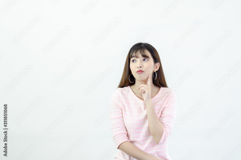 Fototapeta premium People concept with white background.