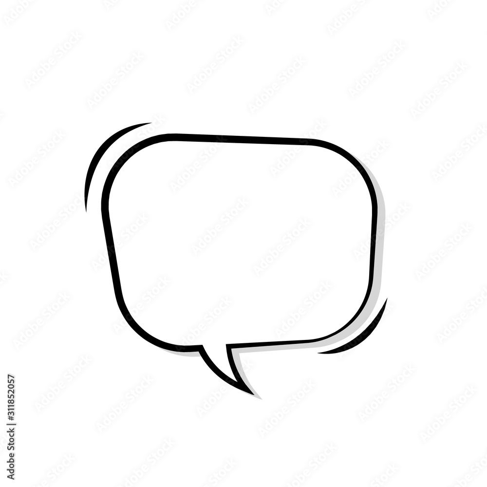 Hand drawn set of speech bubbles. Vector Hand drawn set of speech bubbles. Vector
