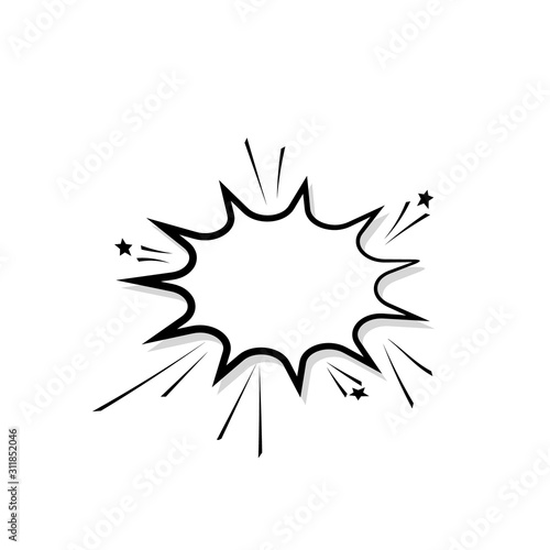 Hand drawn set of speech bubbles. Vector