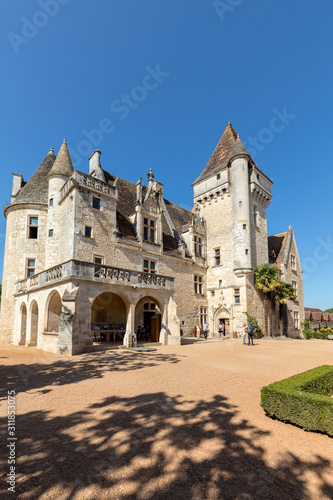 Chateau des Milandes, a castle in the Dordogne, from the forties to the sixties of the twentieth century belonged to Josephine Baker. Aquitaine, France