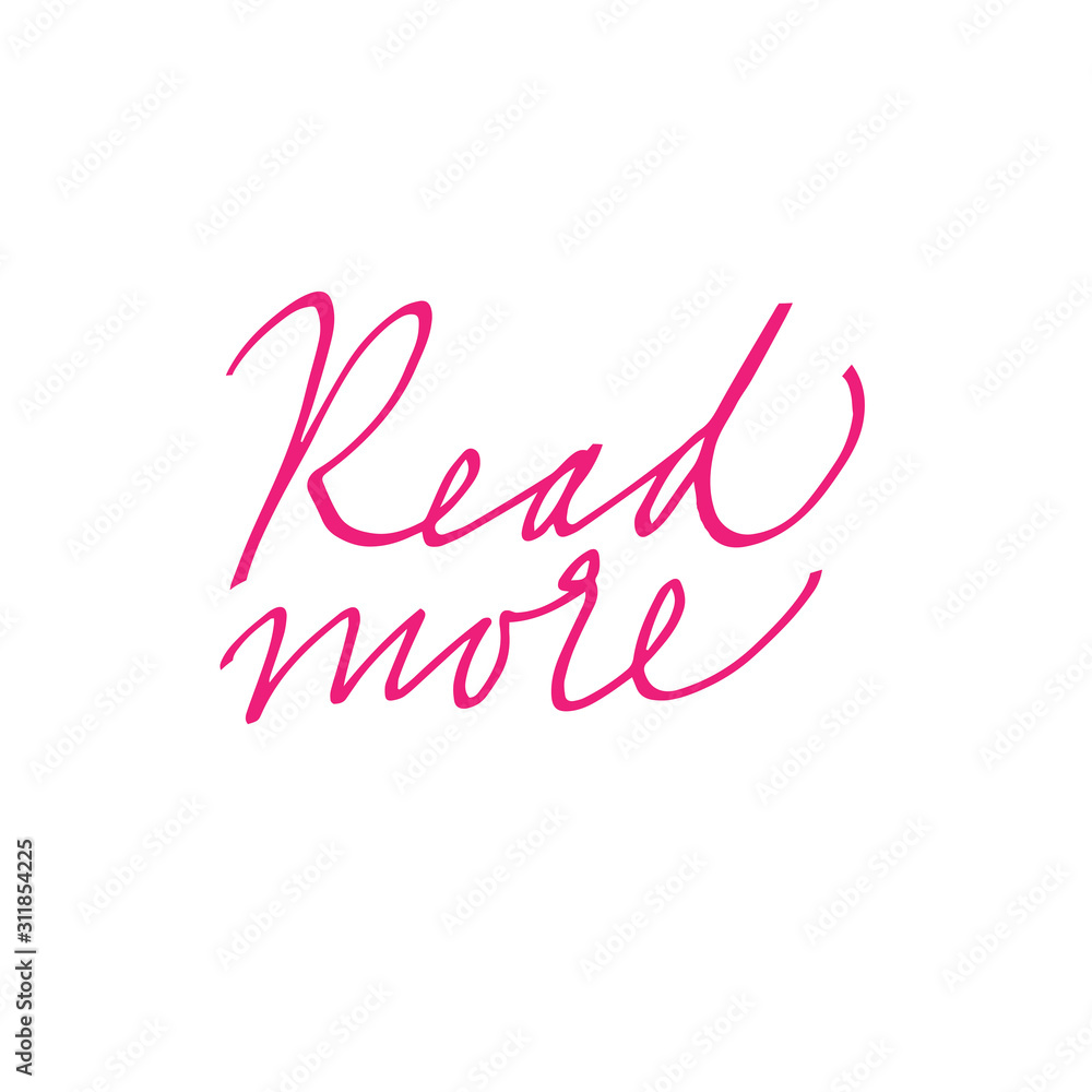 Obraz premium hand-written red text read more. vector