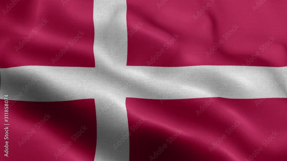 Waving loop 4k National Flag of Denmark Waving loop 4k National Flag of Denmark