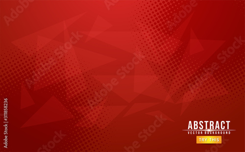 Red minimalist gradient with abstract geometry modern shape background