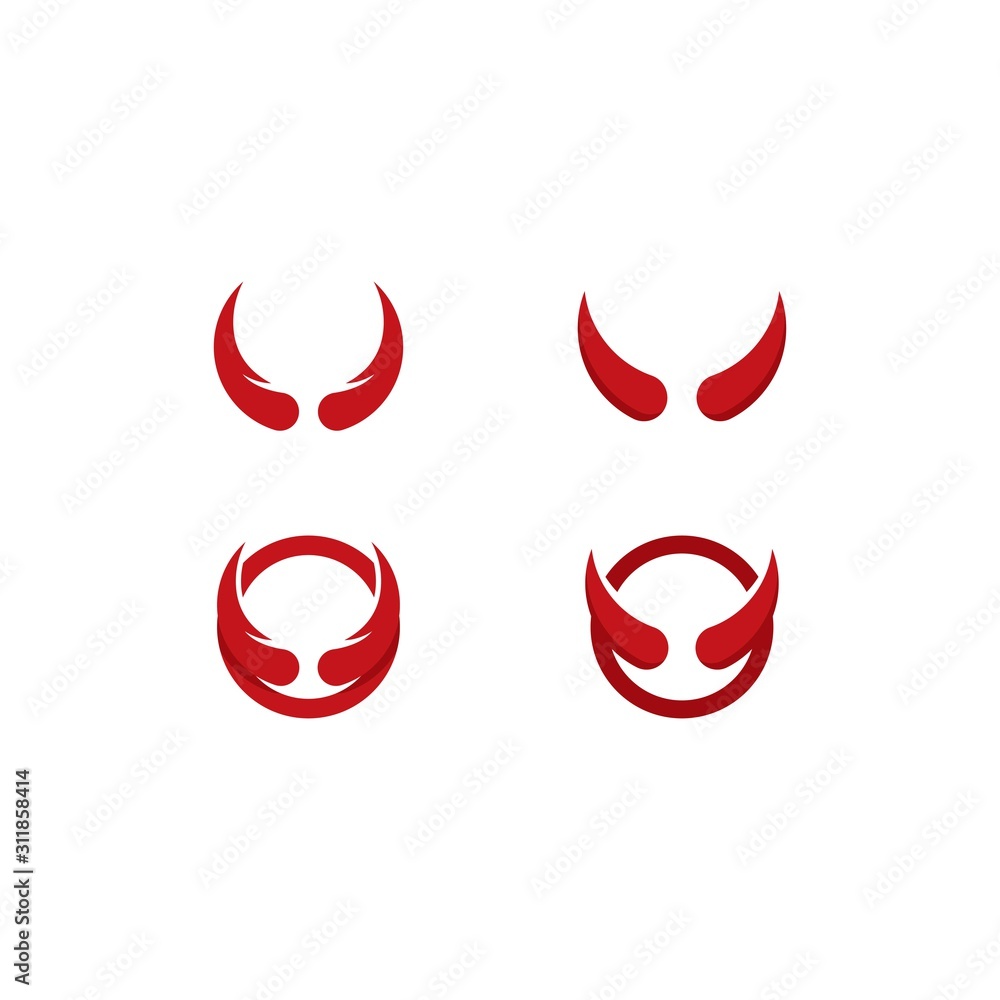 Devil horn logo vector icon Devil horn logo vector icon