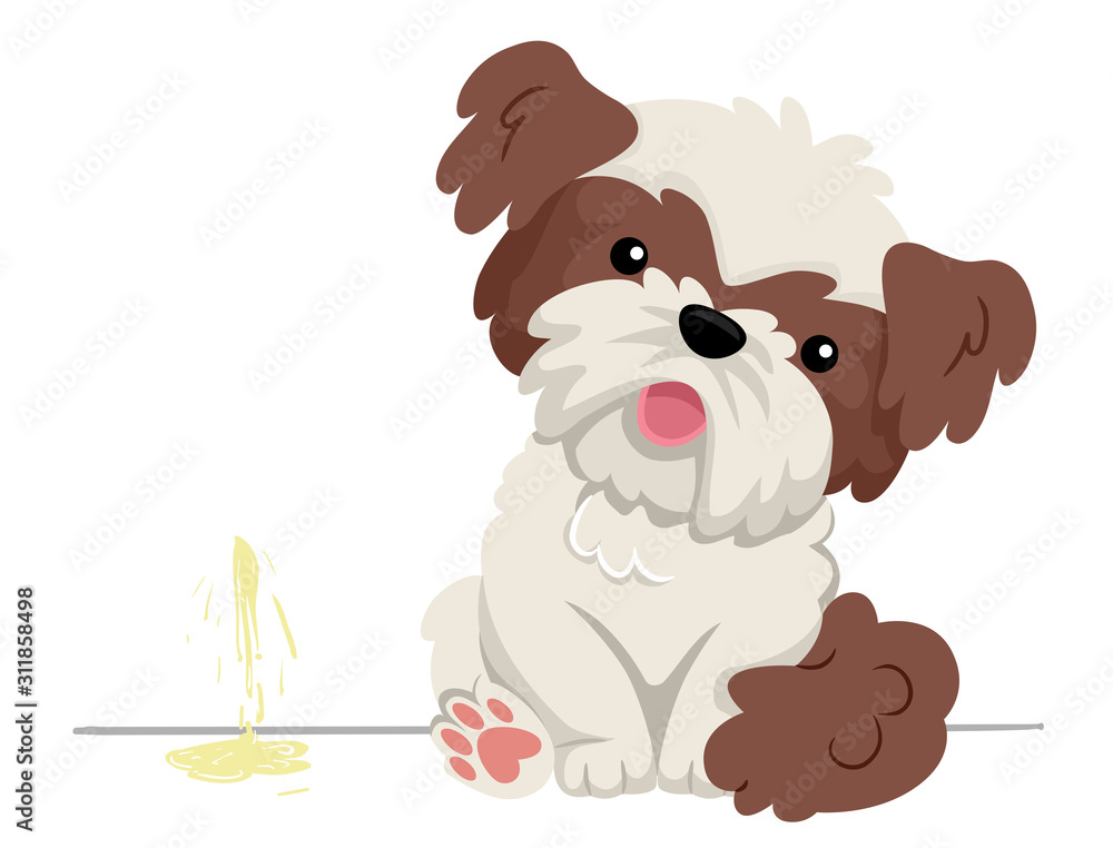Dog Pet Pee Wall Male Illustration Dog Pet Pee Wall Male Illustration