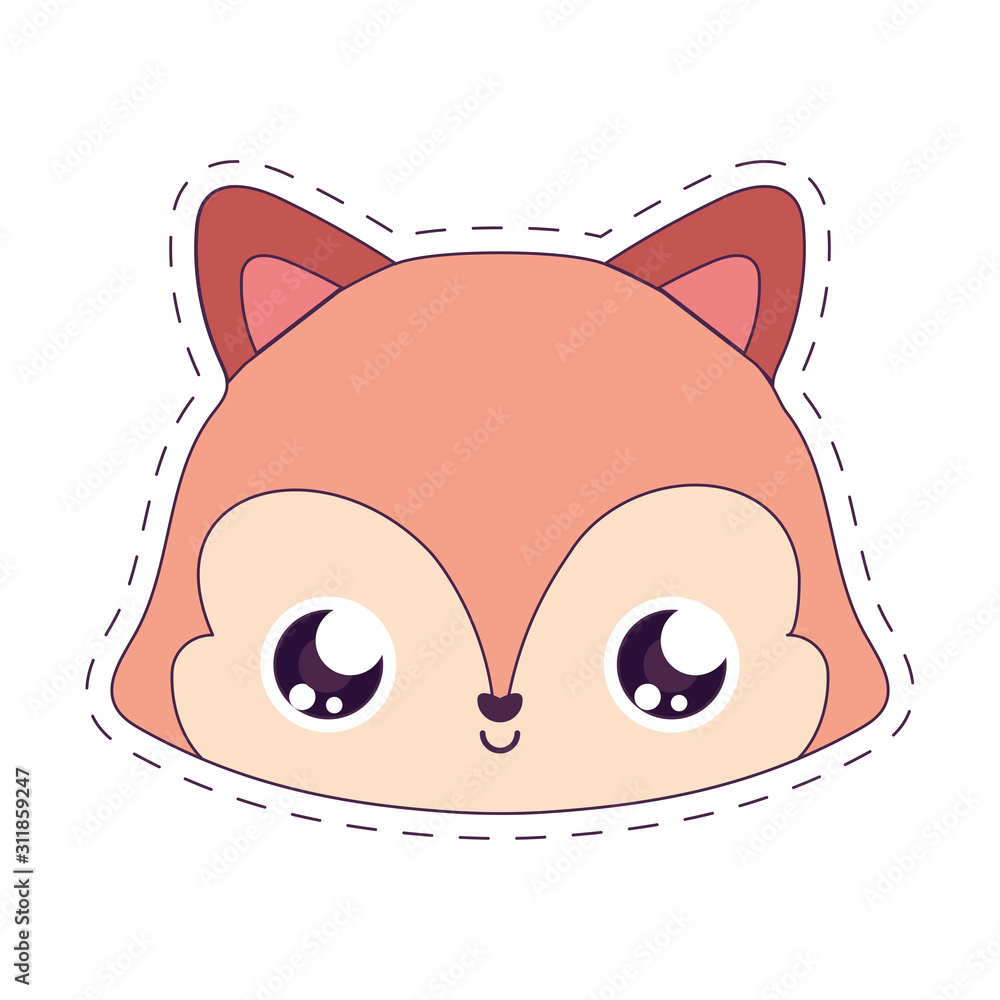 Fototapeta premium Kawaii squirrel cartoon vector design
