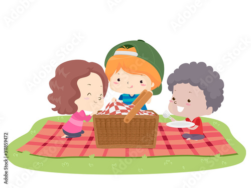 Kids Picnic Basket Blanket ...