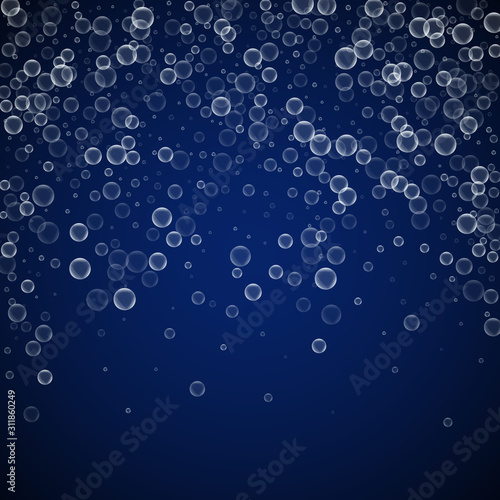 Soap bubbles abstract background. Blowing bubbles 