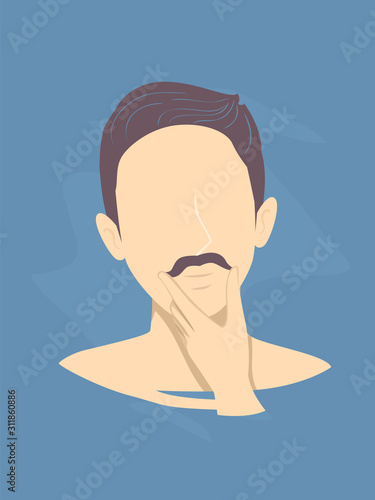 Man Mustache Illustration