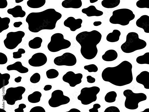 texture cow white black spot repeated seamless pattern print