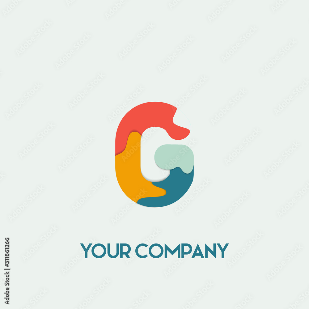 Initial letter G logo vector design template. Initial G minimalist logo template vector Paper cut style. Initial letter G logo vector design template. Initial G minimalist logo template vector Paper cut style.