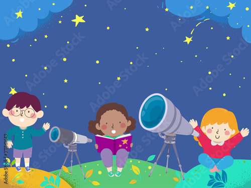 Kids Stargazing Book Telesc...