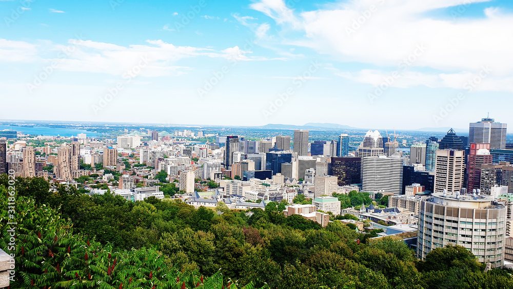 Montreal skyline view