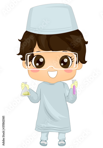 Kid Boy Muslim Hold Flask T...