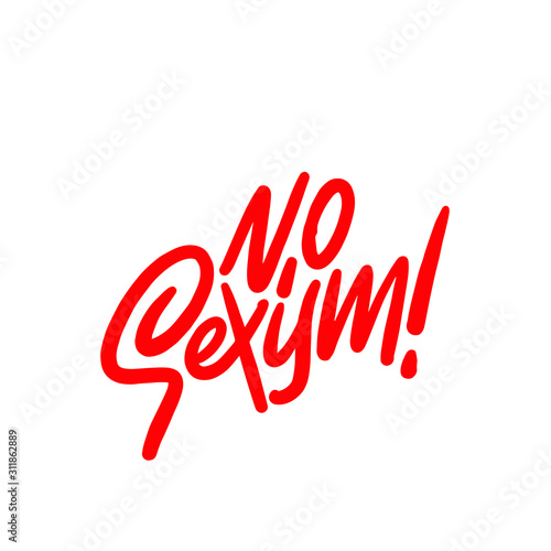 No sexism icon vector.  Linear style sign for mobile concept and web design. No sexism symbol illustration. Pixel vector graphics - Vector.