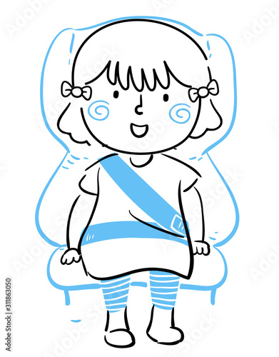 Kid Girl Safety Seat Belt I...