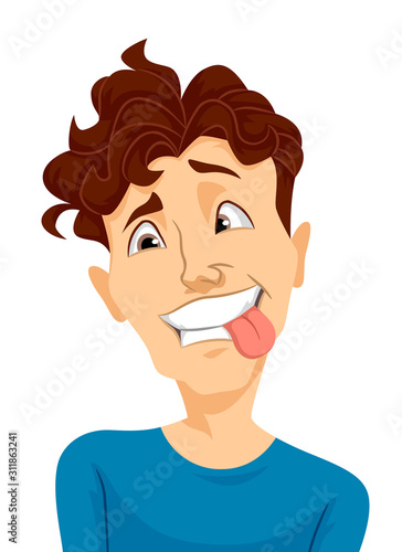 Man Act Crazy Illustration