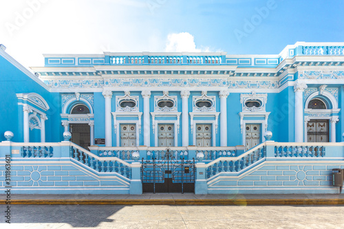 the blue cake building