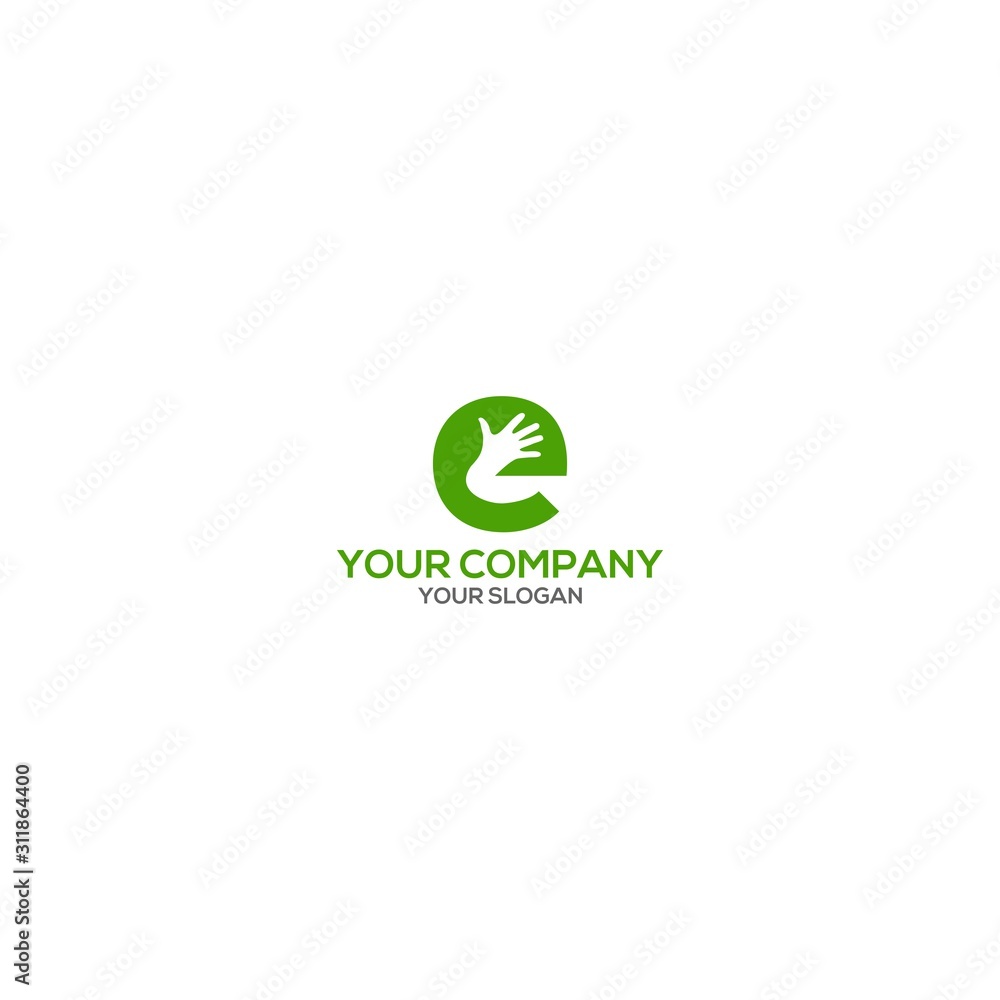 e Hand Logo Design Vector e Hand Logo Design Vector