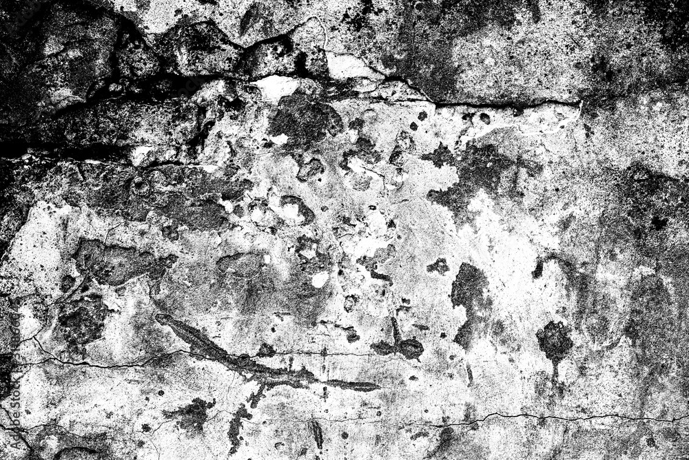 Obraz premium Texture of a concrete wall with cracks and scratches which can be used as a background