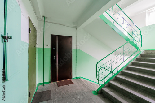 Russia  Omsk- August 05  2019  interior room apartment. public place  staircase