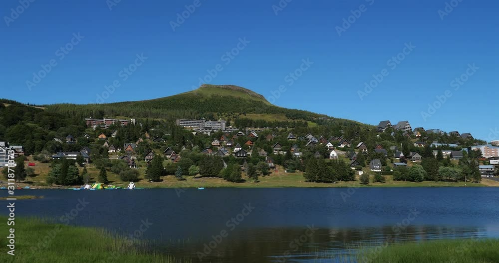 Super-Besse, Puy de Dome, Auvergne, France. The Hermines lake at Super-Besse Super-Besse, Puy de Dome, Auvergne, France. The Hermines lake at Super-Besse