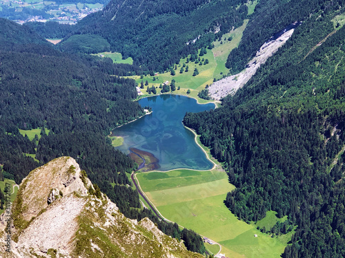 Beautiful alpine valley Oberseetal and Obersee lake, Näfels (Nafels or Naefels) - Canton of Glarus, Switzerland photo