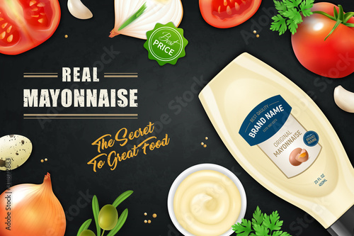 Mayonnaise Horizontal Ads Poster