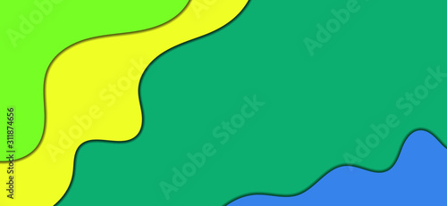 Paper cut background. Realistic abstract paper decoration for surface design with cardboard layer.