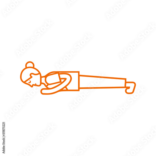 Push up yoga poses icon