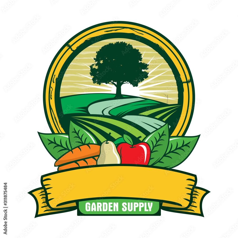 Garden Supply Logo Stock Vector | Adobe Stock