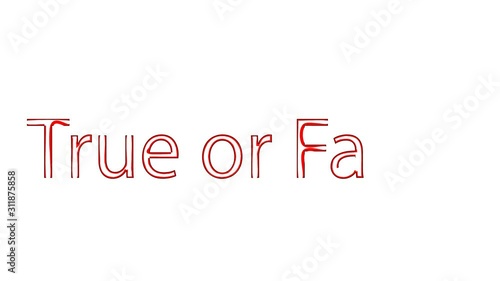 True or False, concept words drawing on white board.