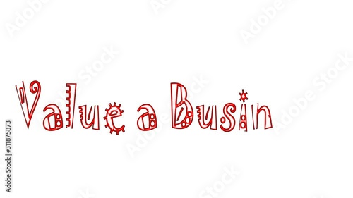 Value a Business, concept words drawing on white board.